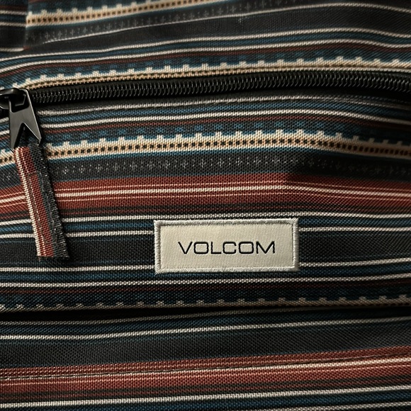 Volcom Moonstone Mini Backpack / Rucksack Red and Blue Striped - Picture 7 of 7